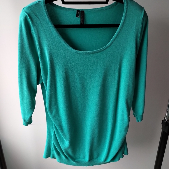 Maurices Scoop Neck 3/4 Sleeve Sweater Sz 2 - Picture 2 of 5